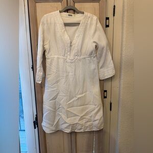 Athleta White Long Sleeve Dress
